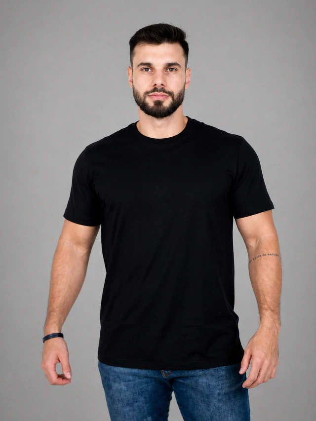 CAMISETA PIMA - PRETA