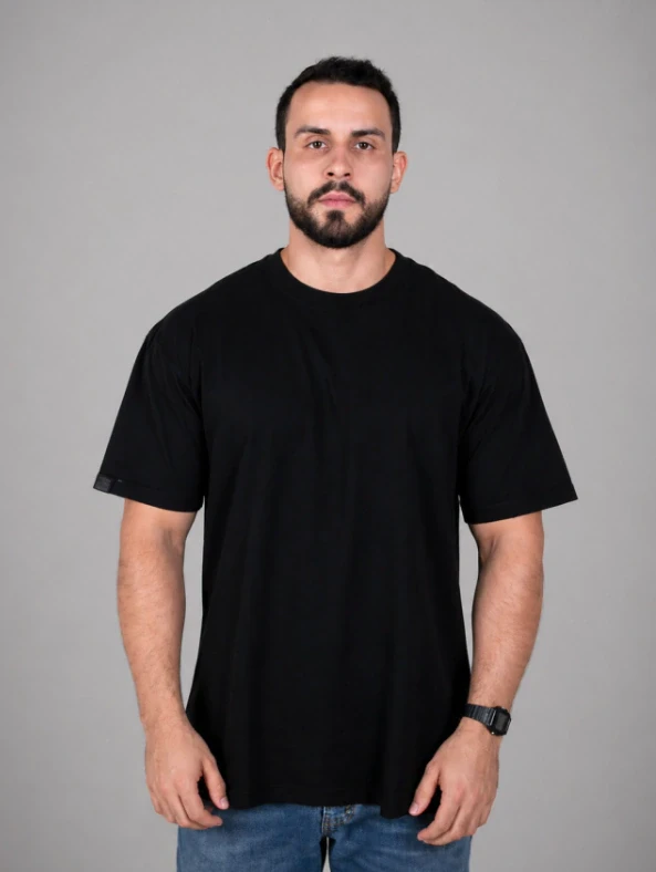 CAMISETA OVERSIZED - PRETA